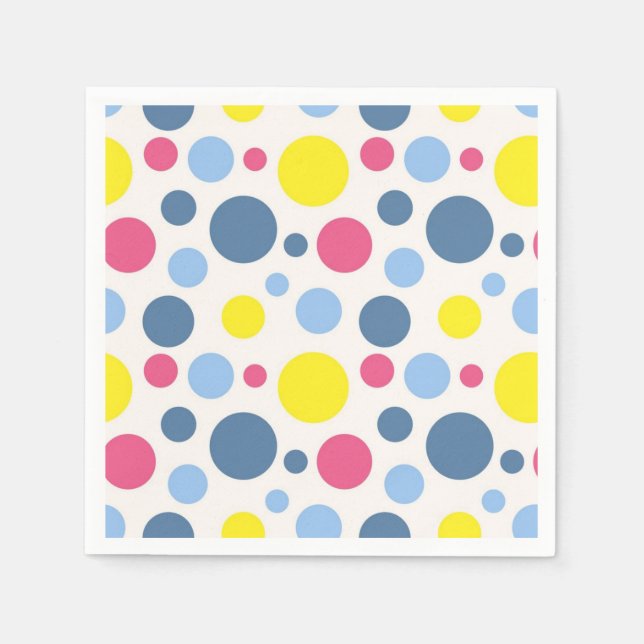 Polka dot pattern napkins (Front)