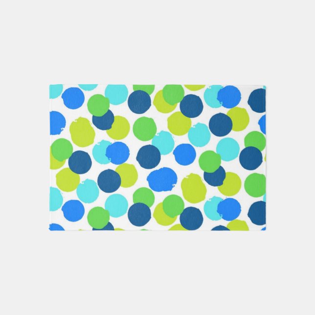 Polka dot pattern outdoor rug (Front)
