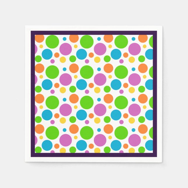 Polka Dot Pattern Paper Napkins (Front)