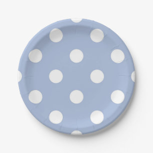 Polka dot pattern paper plates