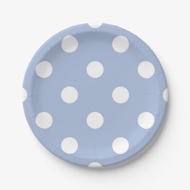 Polka dot pattern paper plates (Front)