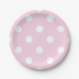 Polka dot pattern paper plates