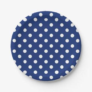 Polka dot pattern paper plates