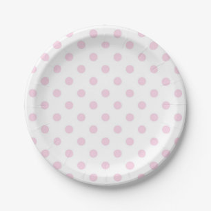 Polka dot pattern paper plates