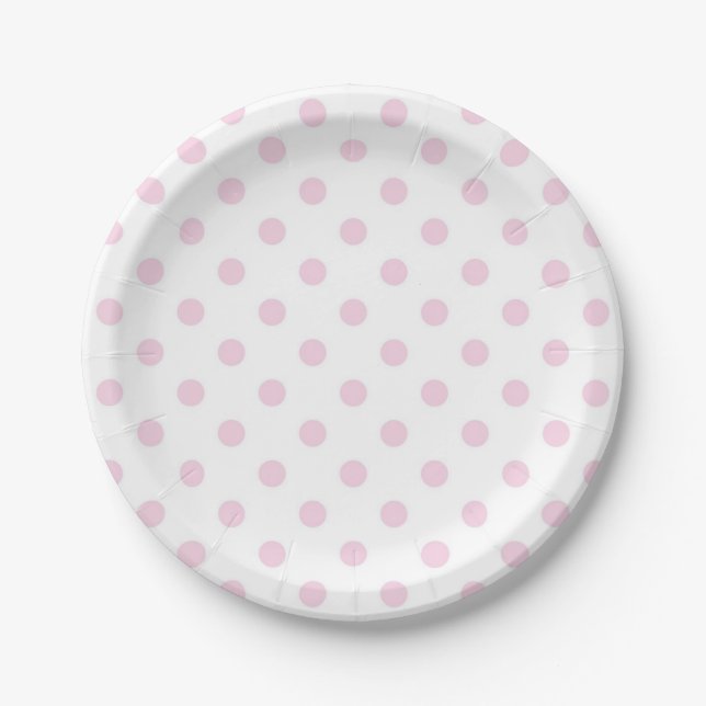Polka dot pattern paper plates (Front)