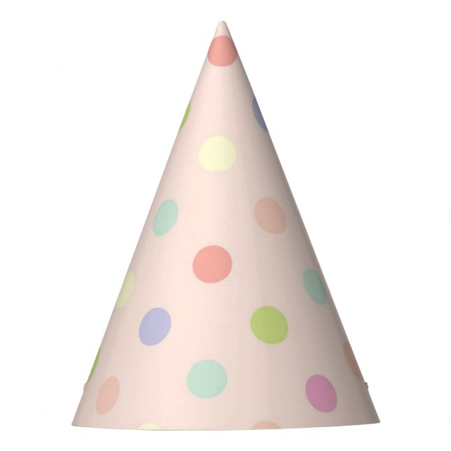 Polka dot pattern party hat (Front)
