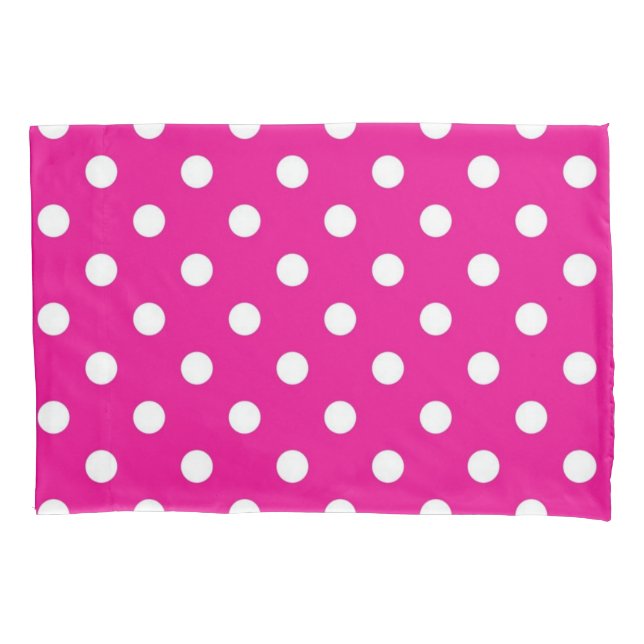 Polka dot pattern pillow case (Front)