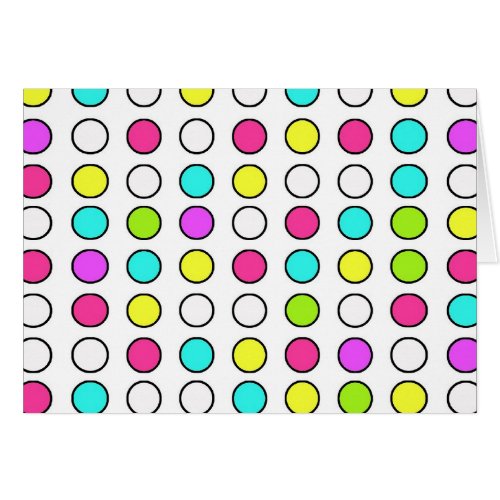 Polka Dot Pattern Pink Teal Lime Green Yellow