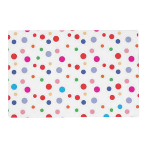 Polka dot pattern placemat