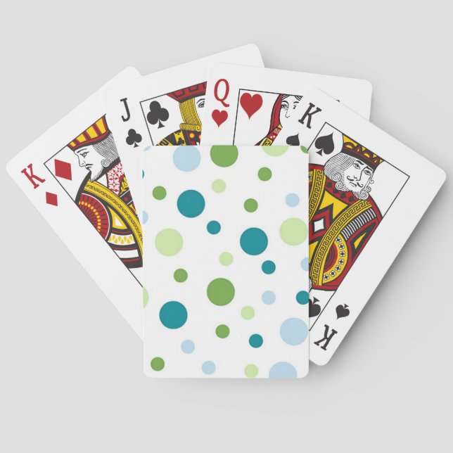 Polka dot pattern poker cards (Back)