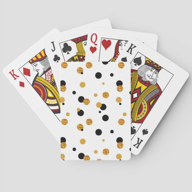 Polka dot pattern poker cards (Back)