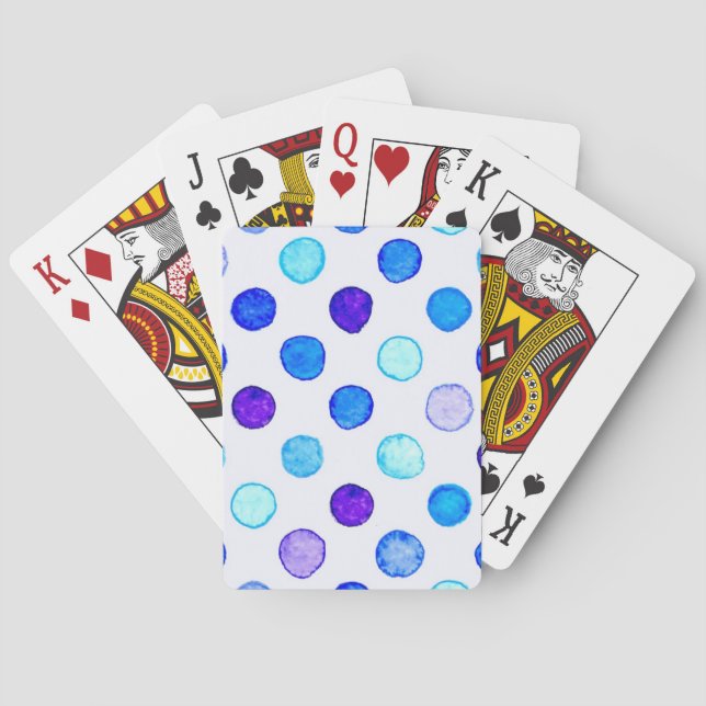 Polka dot pattern poker cards (Back)