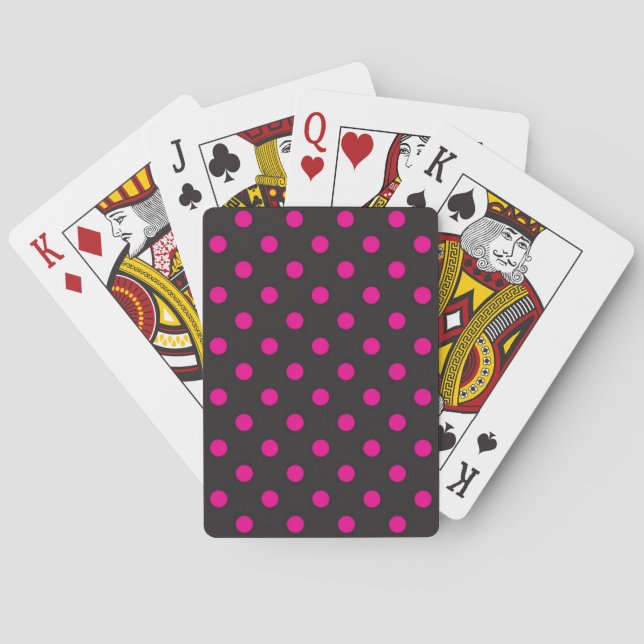 Polka dot pattern poker cards (Back)