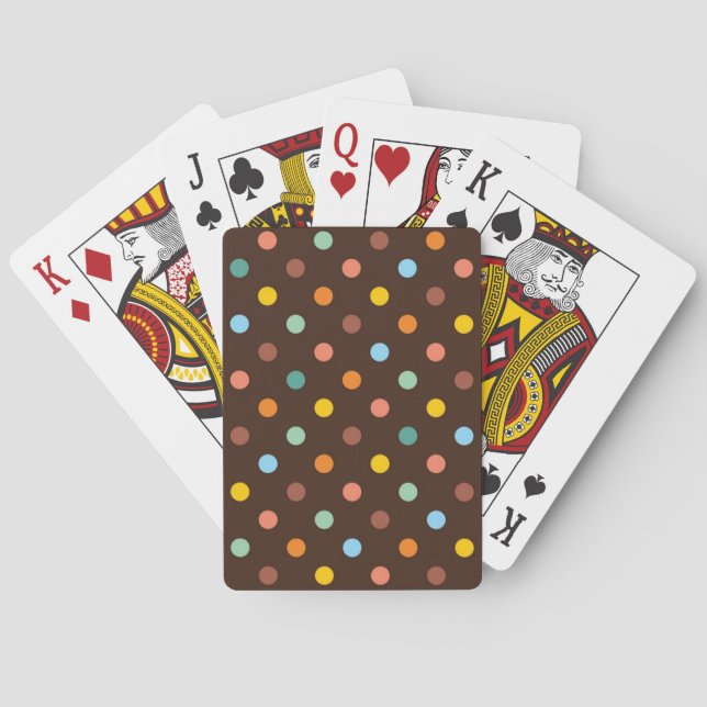 Polka dot pattern poker cards (Back)