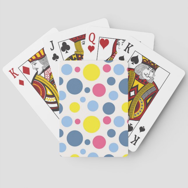 Polka dot pattern poker cards (Back)
