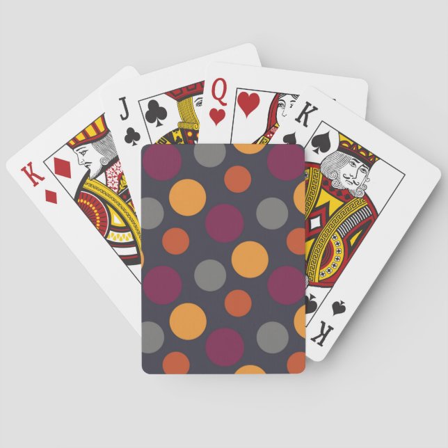 Polka dot pattern poker cards (Back)