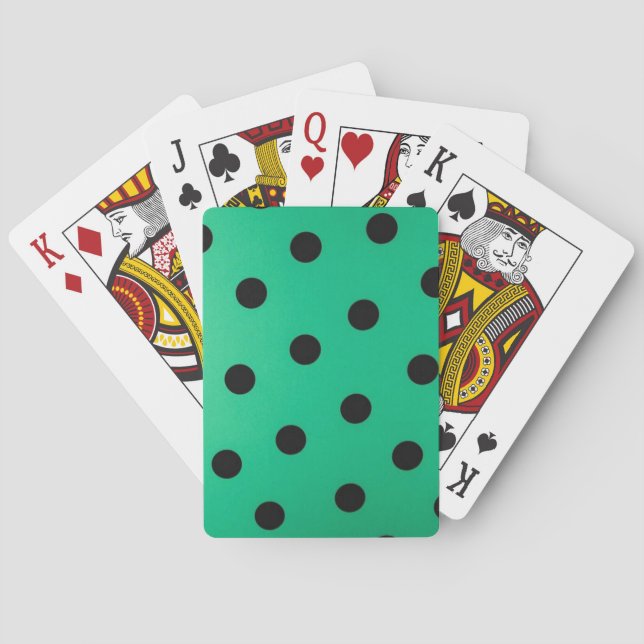 Polka dot pattern poker cards (Back)