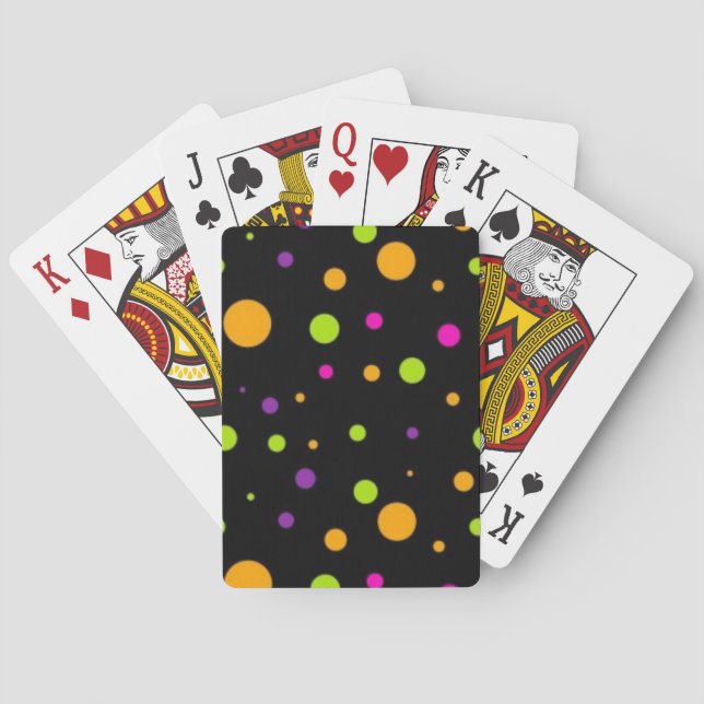 Polka dot pattern poker cards (Back)