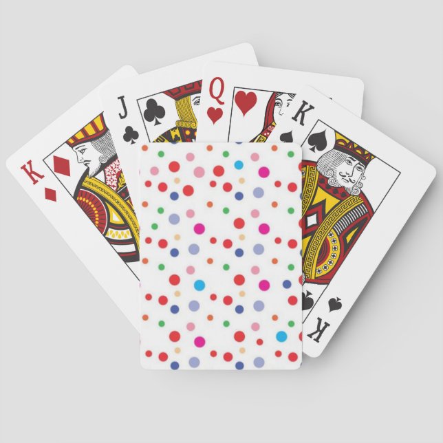 Polka dot pattern poker cards (Back)