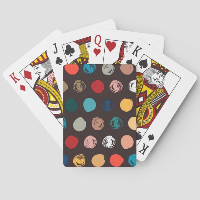 Polka dot pattern poker cards (Back)