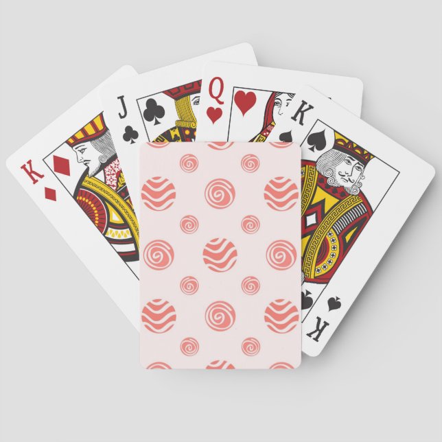 Polka dot pattern poker cards (Back)