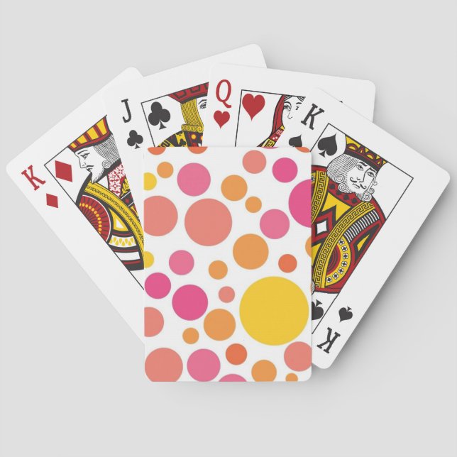 Polka dot pattern poker cards (Back)