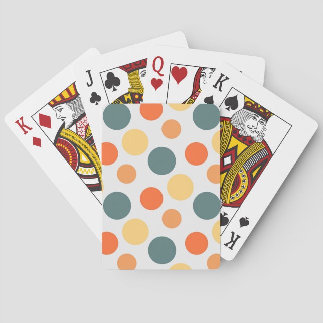 Polka dot pattern poker cards (Back)