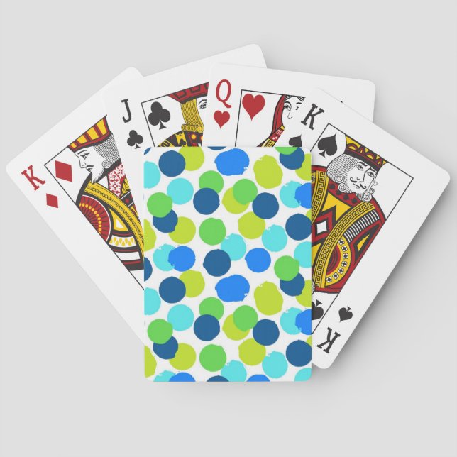 Polka dot pattern poker cards (Back)