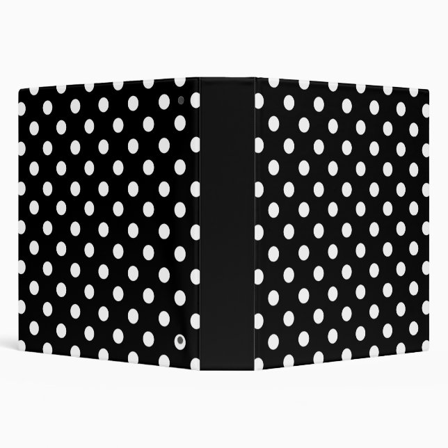 Polka Dot Pattern Print 3 Ring Binder  (Background)