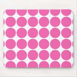 Polka Dot Pattern Print Design Hot Pink Polka Dots Mouse Pad