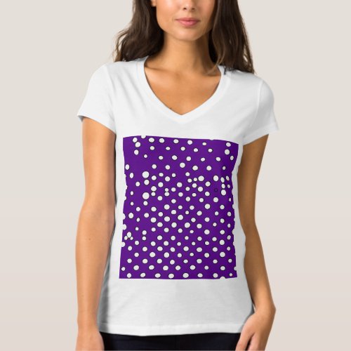 polka dot pattern purple T shirt