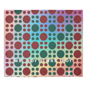 Polka dot Pattern Rainbow Kingsize Duvet Cover