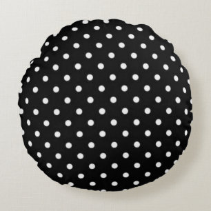 Polka dot pattern round pillow