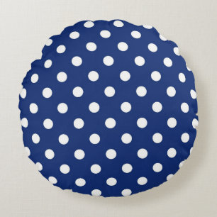 Polka dot pattern round pillow