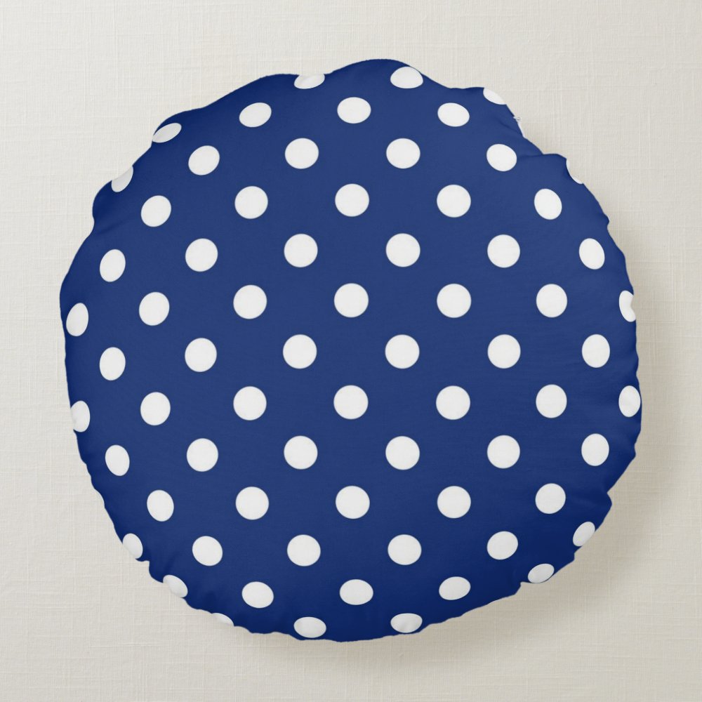 Disover Polka dot pattern round pillow