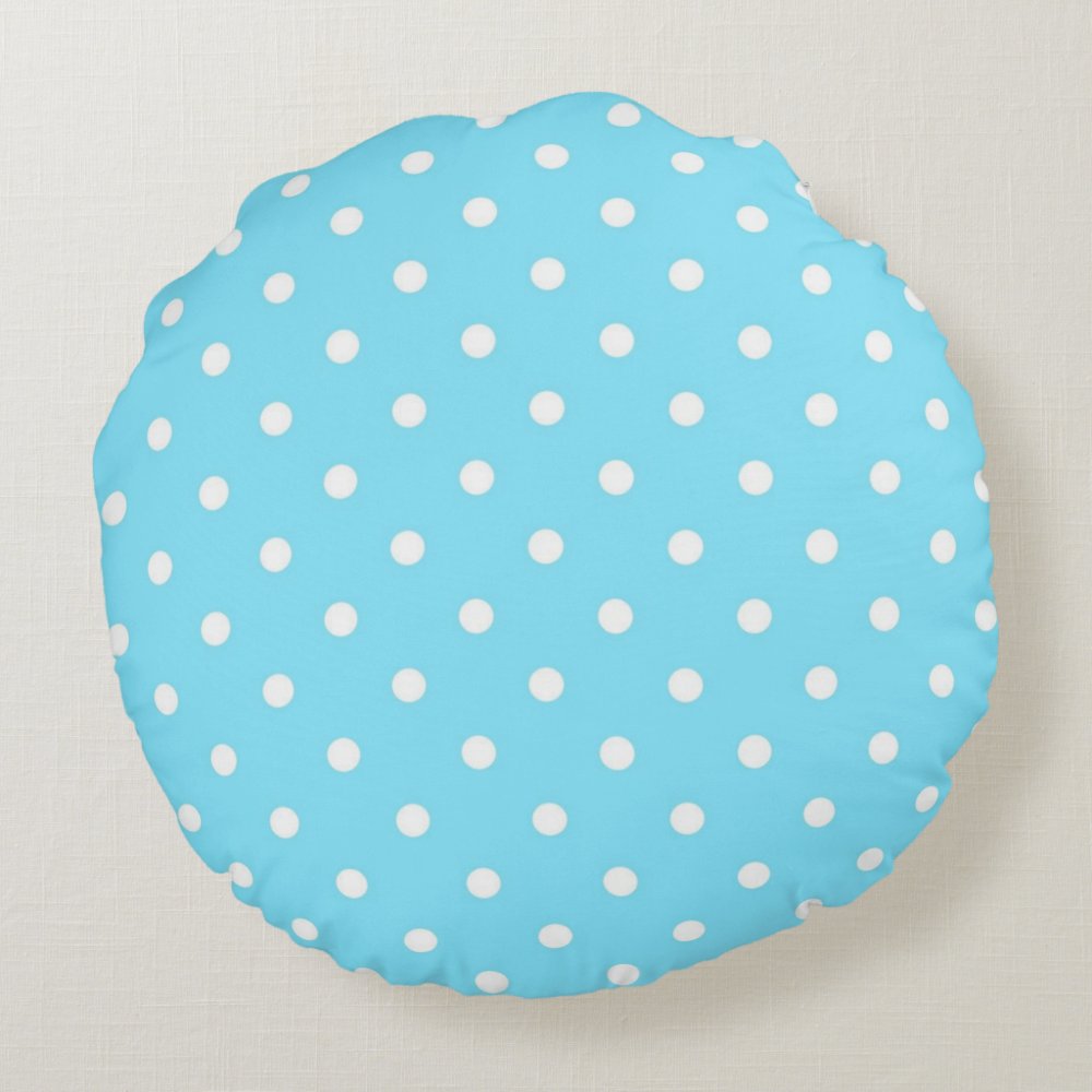 Disover Polka dot pattern round pillow