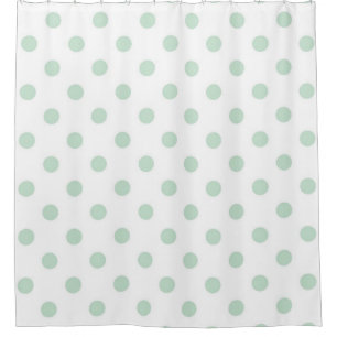 Polka dot pattern shower curtain