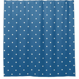 Polka dot pattern shower curtain