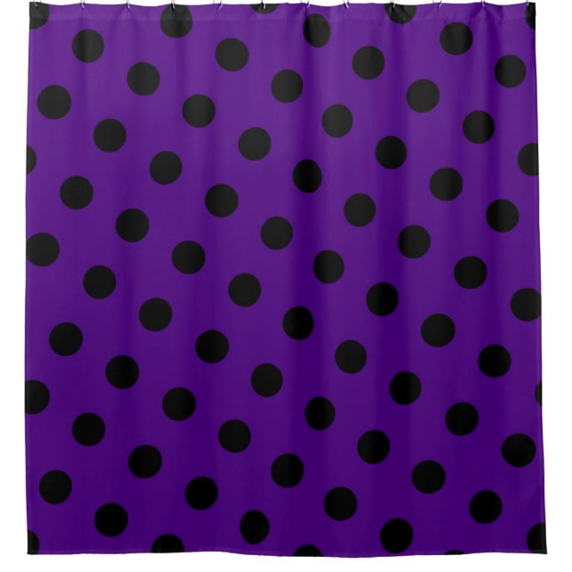 Polka dot pattern shower curtain (Front)