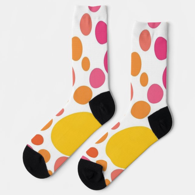 Polka dot pattern socks (Left)