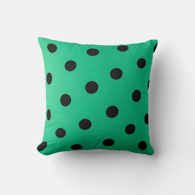 Polka dot pattern throw pillow (Front)