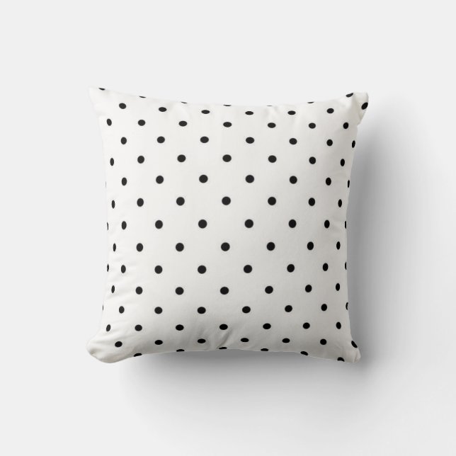 Polka dot pattern throw pillow (Front)