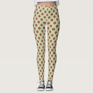 Polka Dot Pattern - Tomato Colors Leggings