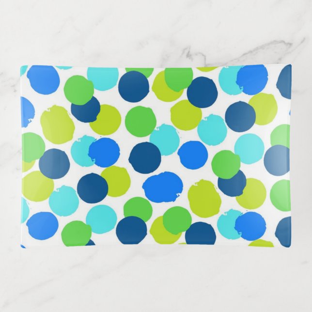 Polka dot pattern trinket tray (Front)