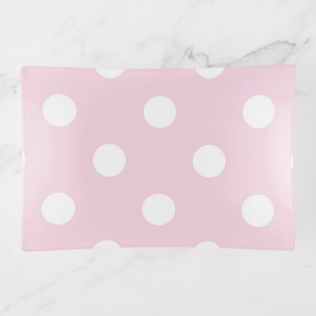 Polka dot pattern trinket tray (Front)