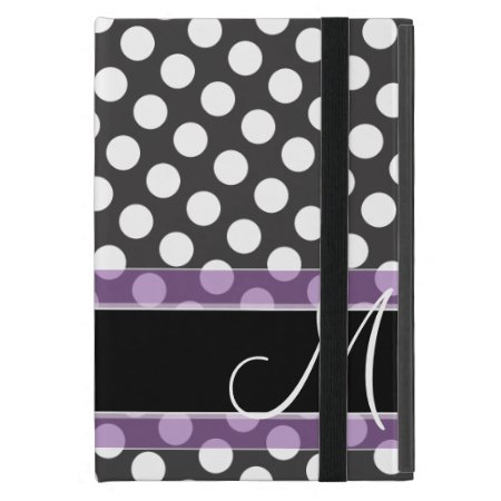 Polka Dot Pattern With Monogram Cover For Ipad Mini