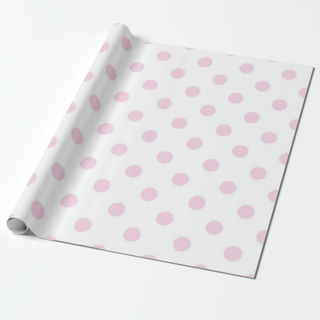 Polka dot pattern wrapping paper (Unrolled)