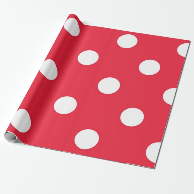 Polka dot pattern wrapping paper (Unrolled)