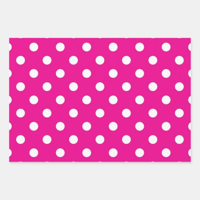 Polka dot pattern wrapping paper sheets (Front)
