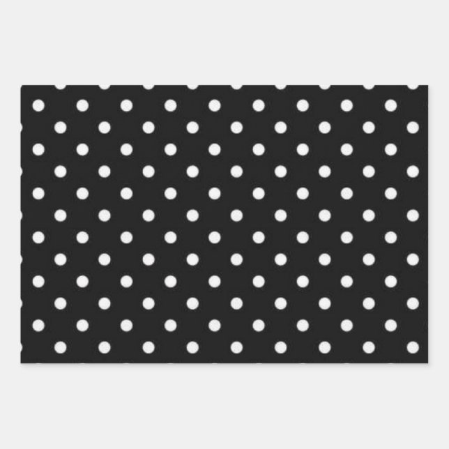 Polka dot pattern wrapping paper sheets (Front)